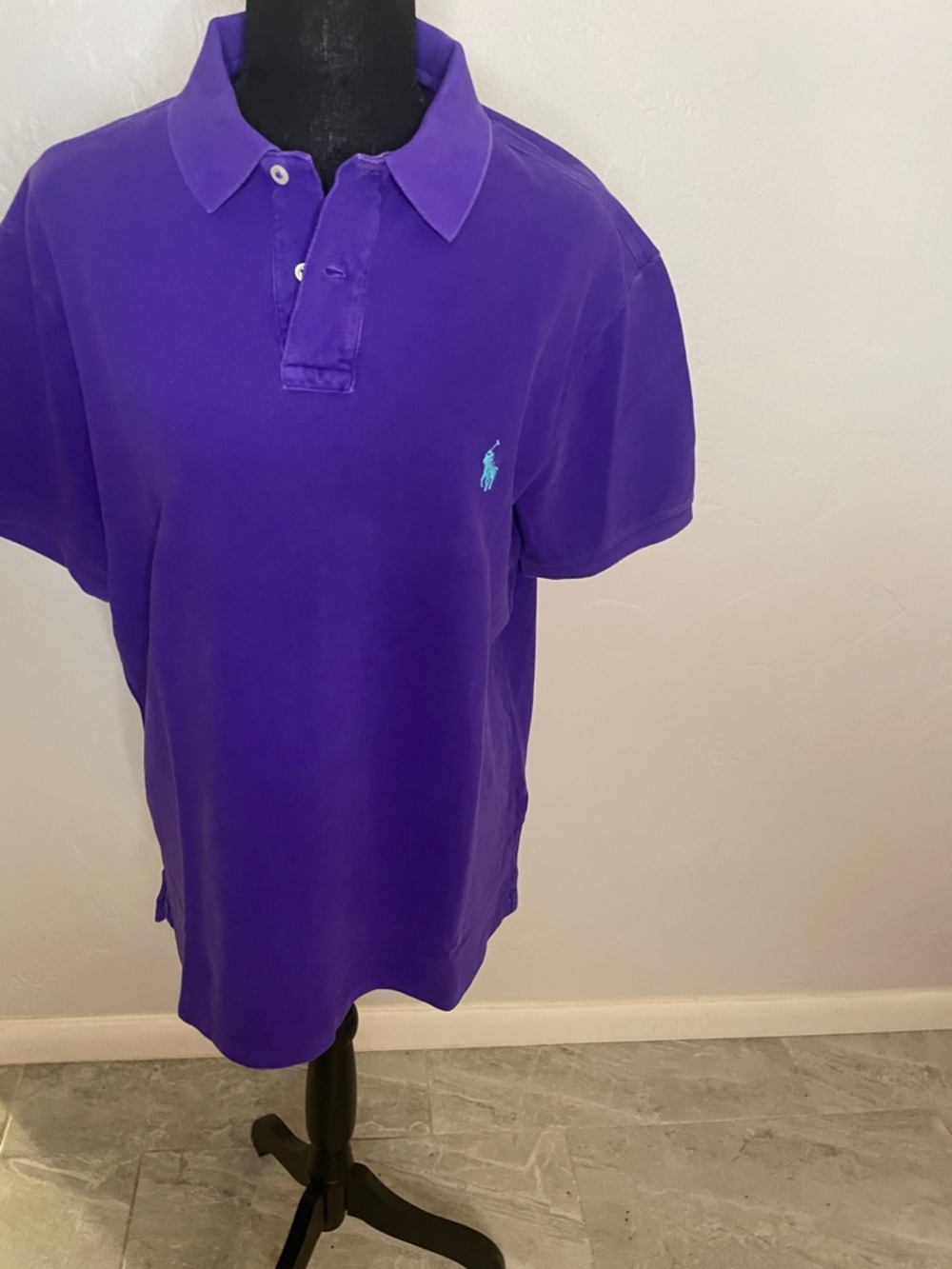 Polo by Ralph Lauren Deep Purple Polo Shirt with Teal Pony